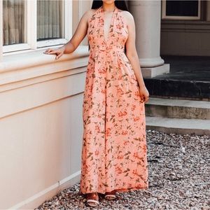 Endless Rose Floral Halter Jumpsuit - image 1